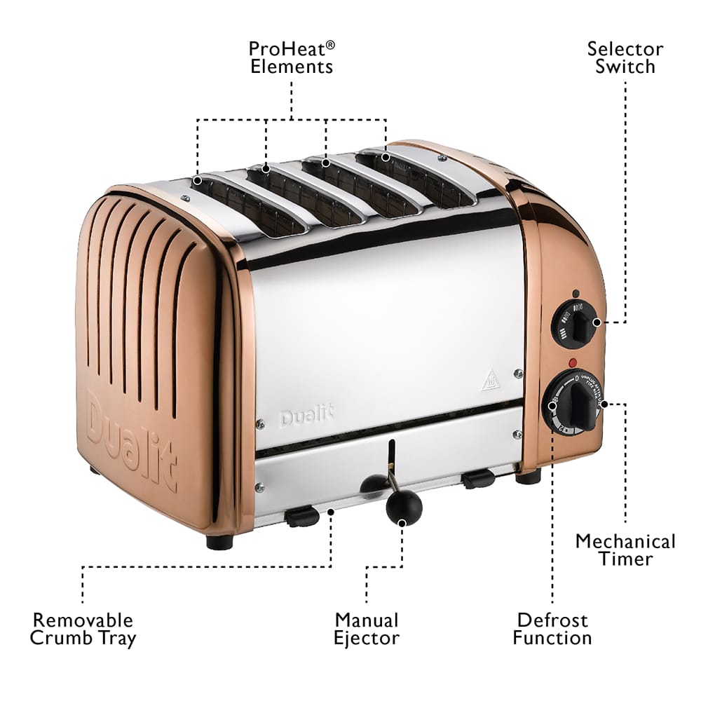 Dualit Classic 4 Slice Toaster in Copper - 47450 image 3