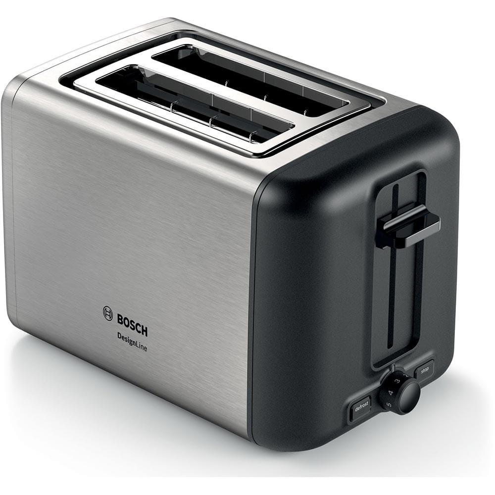Bosch DesignLine 2 Slot Toaster in Stainless Steel - TAT3P420GB image 0
