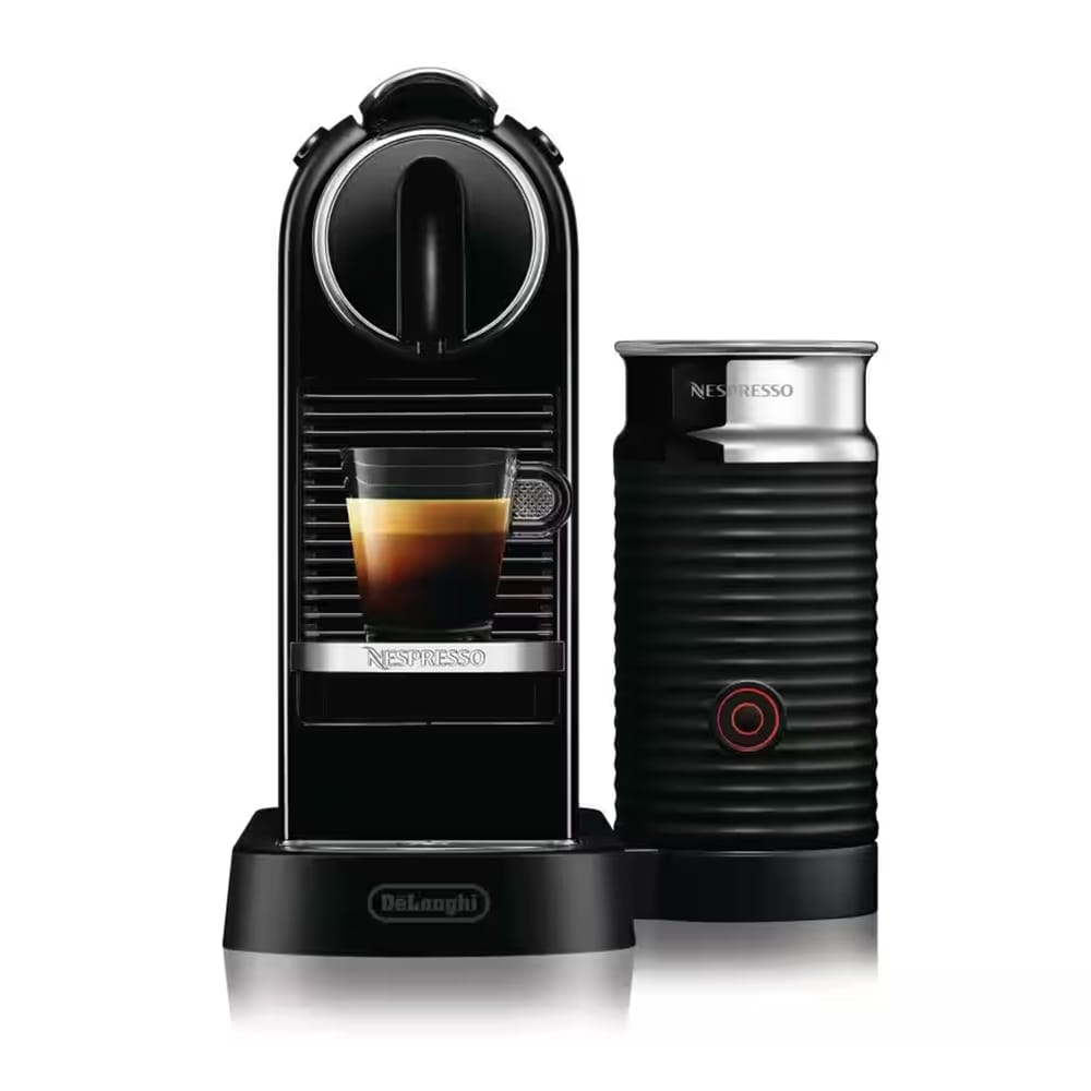 Delonghi Nespresso Citiz Capsule Espresso Coffee Machine with Milk Frother in Black - EN267BAE image 1