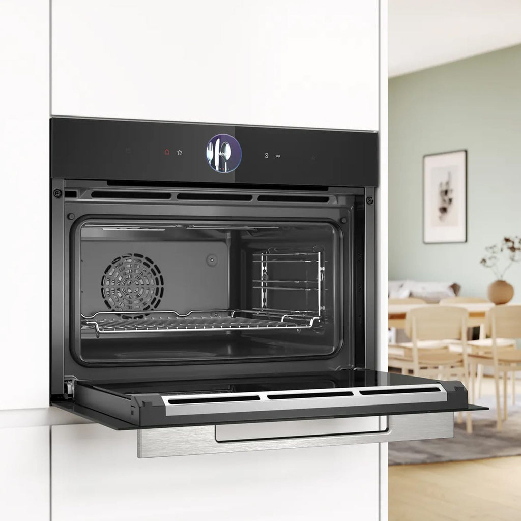 Bosch CSG7361B1 Built-In Electric Compact Oven with Steam / AirFry Function, 45cm High, Black image 2