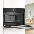 Bosch CSG7361B1 Built-In Electric Compact Oven with Steam / AirFry Function, 45cm High, Black image 2