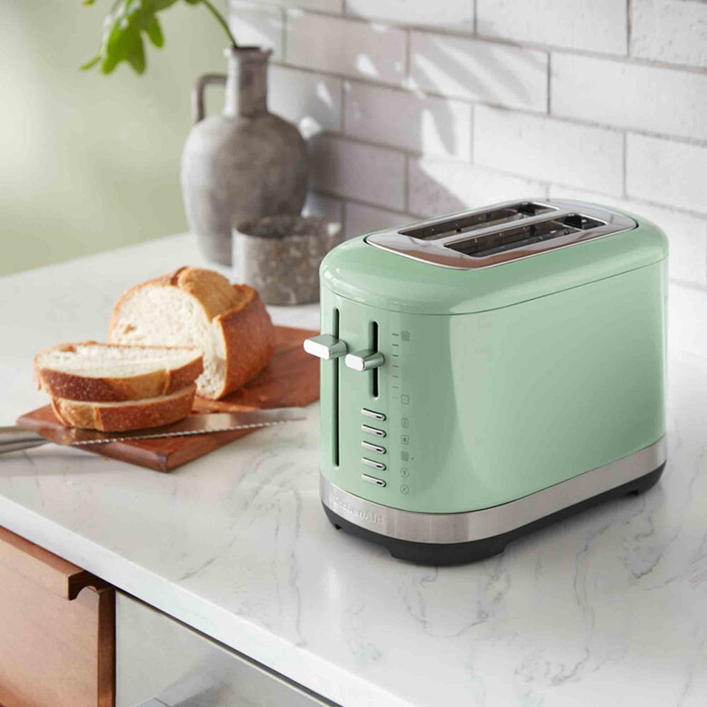 KitchenAid Manual Control 2 Slot Toaster in Pistachio 5KMT2109BPT image 4
