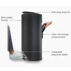 Joseph Joseph Arc 30L Easy-push Pedal Bin in Matte Black image 2
