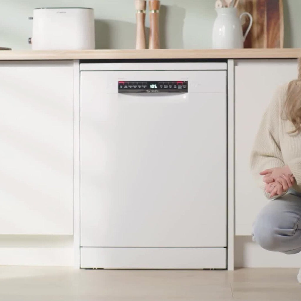 Bosch SMS4EMW06G 14 Place Setting Freestanding Dishwasher, 60cm Wide, White image 1
