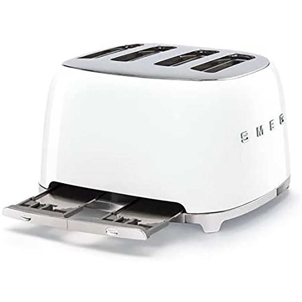 Smeg TSF03WHUK Retro Style 4 Slice Toaster White image 3