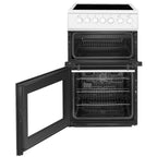 Beko EDVC503W 50cm Freestanding Double Oven and Grill Electric Cooker with Ceramic Hob, White image 1