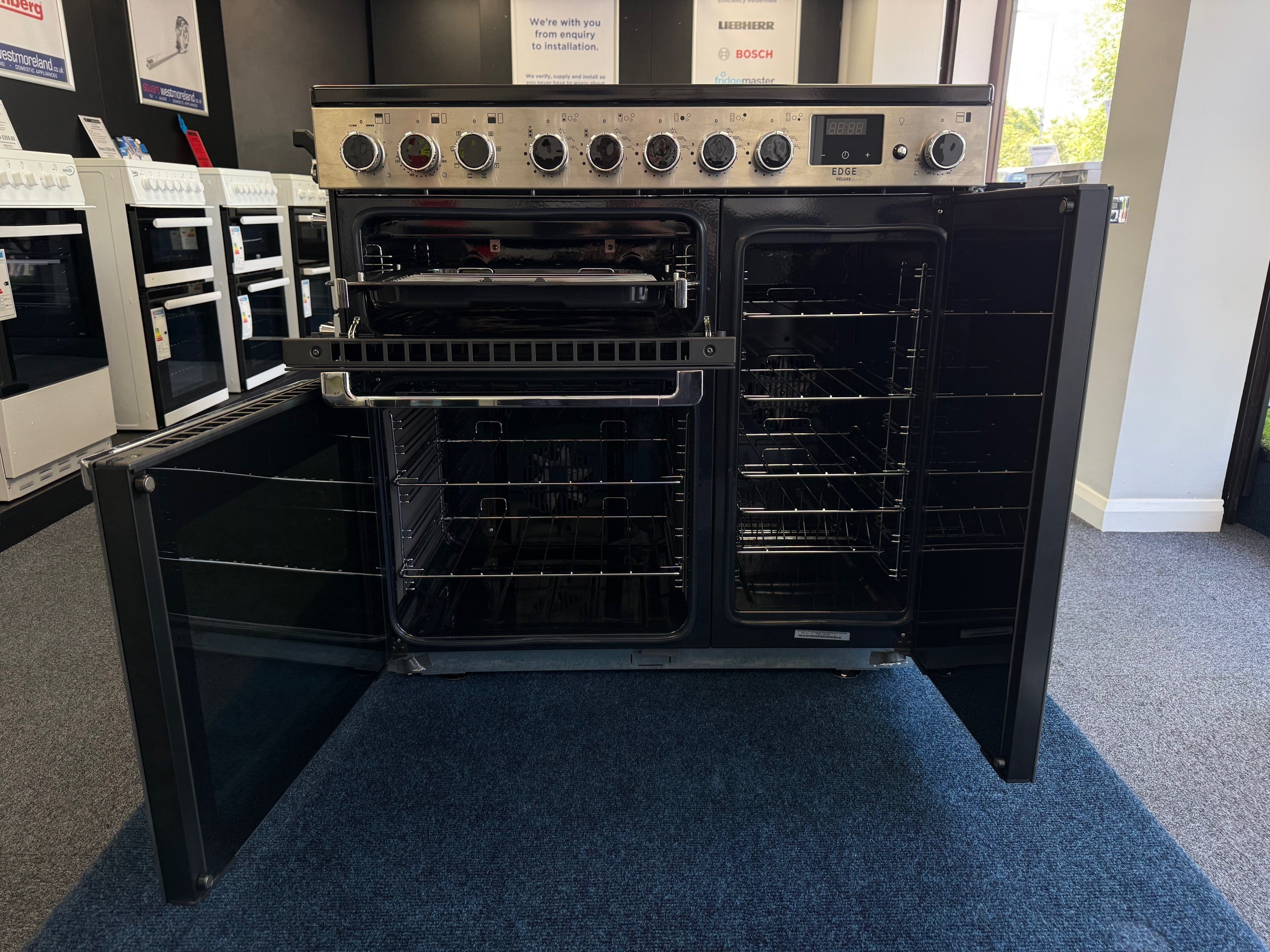 Rangemaster Edge Deluxe 90cm Induction Range Cooker (Ex-Display) - EDDLB90EIGBLK/CM1