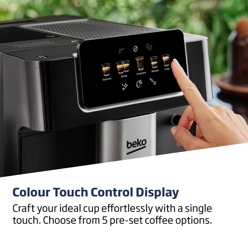 Beko CaffeExperto Bean To Cup Fully Automatic Espresso Coffee Machine in Black - CEG7302B image 8