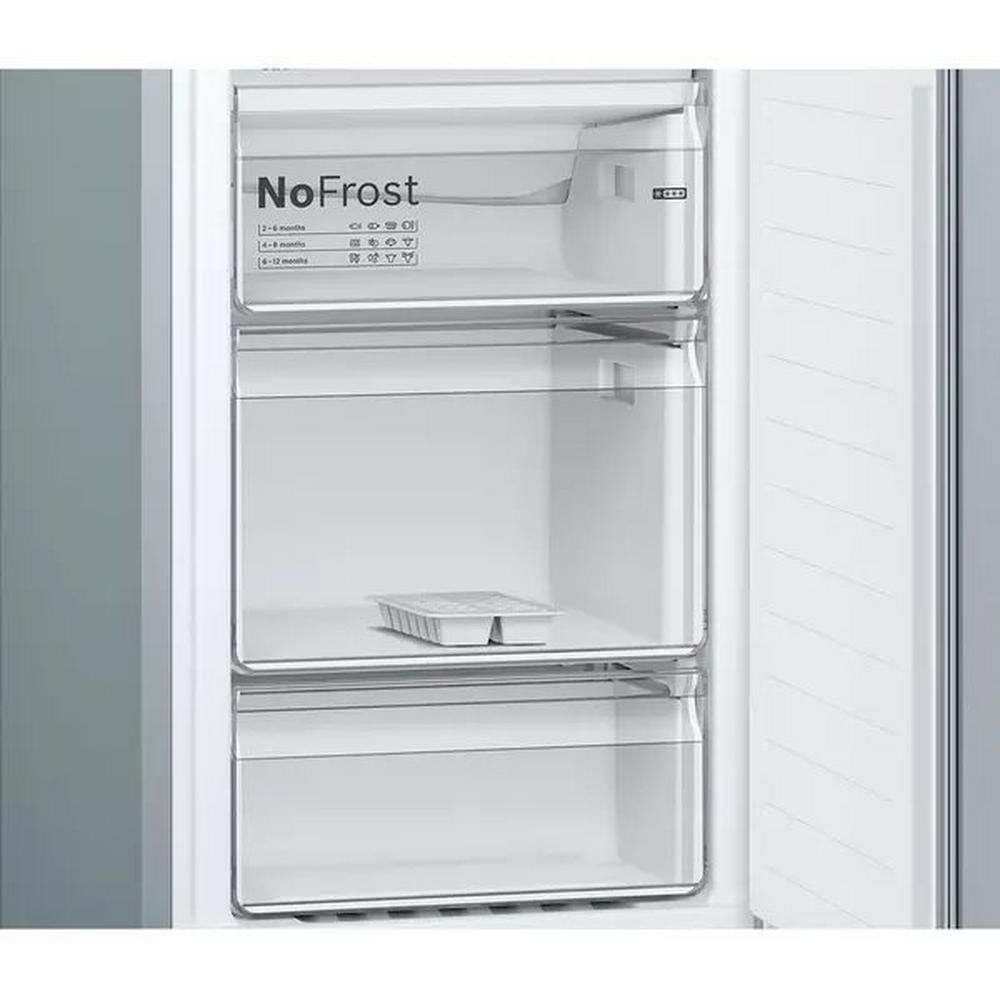 Bosch KGN34NLEAG 186cm Tall Fridge Freezer, 193L Fridge, 105L Freezer, 60cm Wide, NoFrost, Silver image 7
