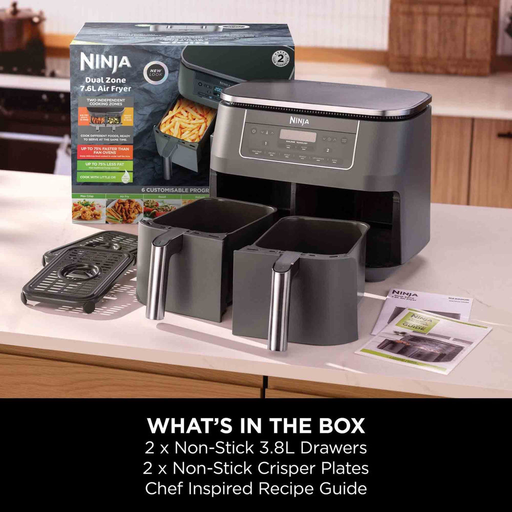 Ninja 7.6 litre 6-in-1 Dual Zone Air Fryer in Gun Metal Grey - DZ300UK image 2