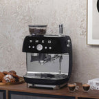 Smeg Espresso Coffee Machine with Grinder in Black EGF03BLUK image 6