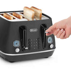 Delonghi Distinta X 4 Slice Toaster in Black - CTIN4003BK image 1