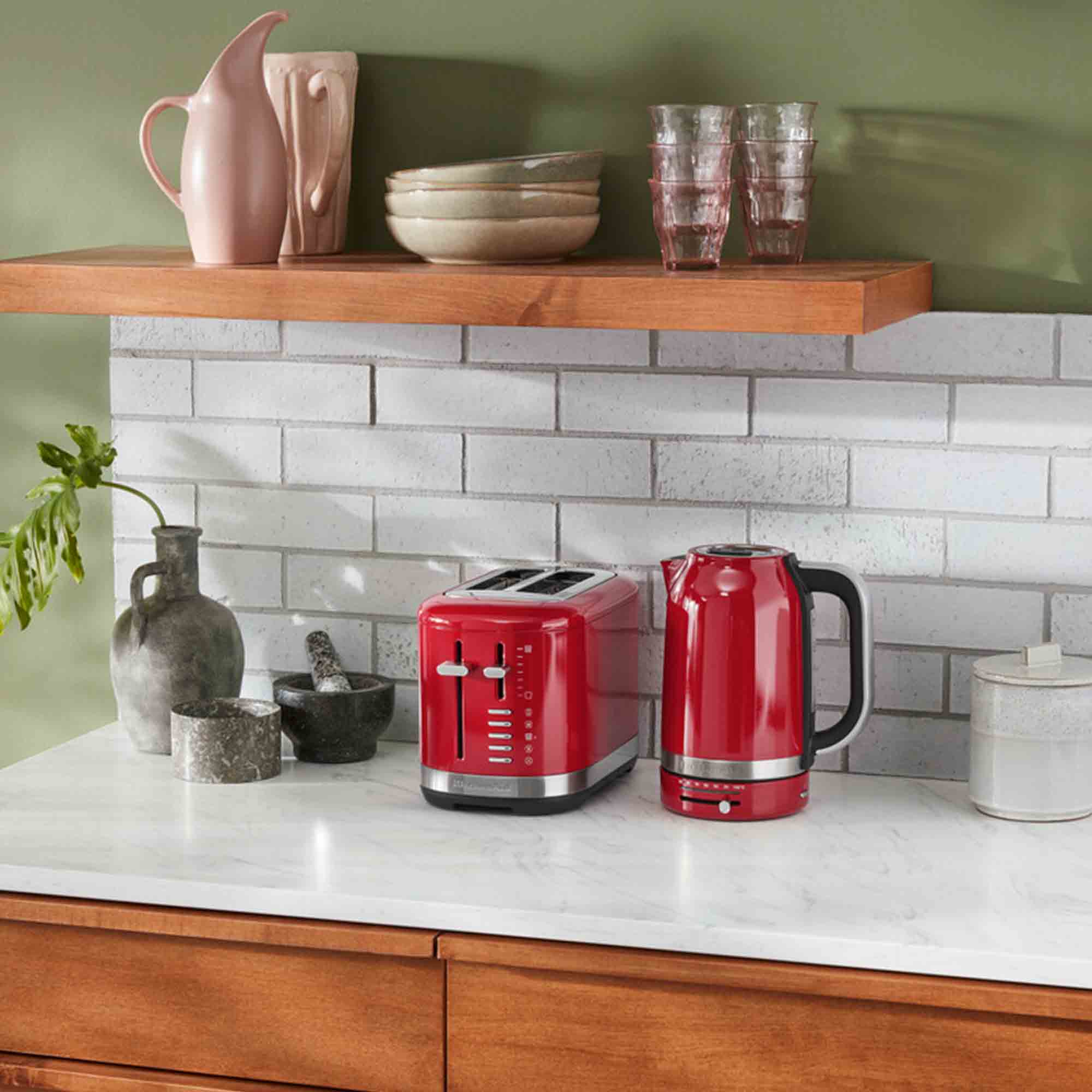 KitchenAid Manual Control 2 Slot Toaster in Empire Red 5KMT2109BER image 4