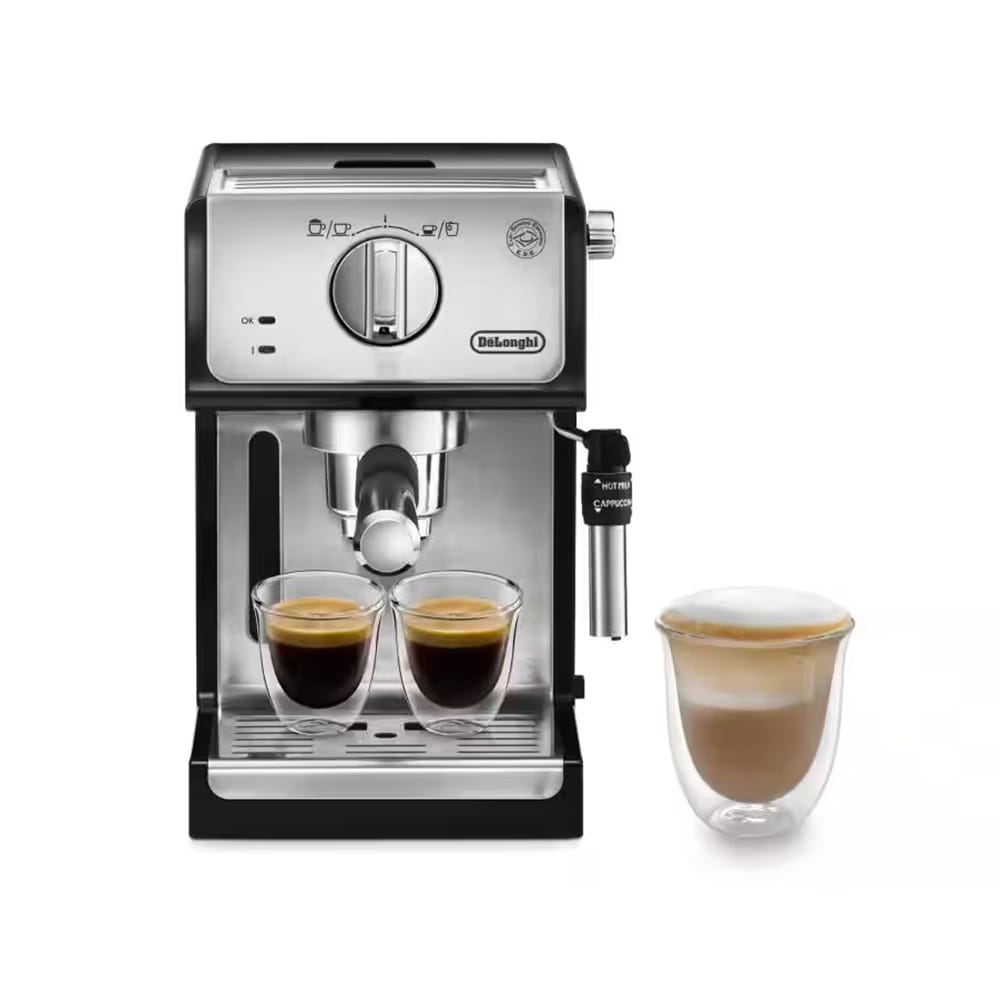 Delonghi Compact Manual Espresso Pump Coffee Machine in Black & Silver ECP3531 image 0