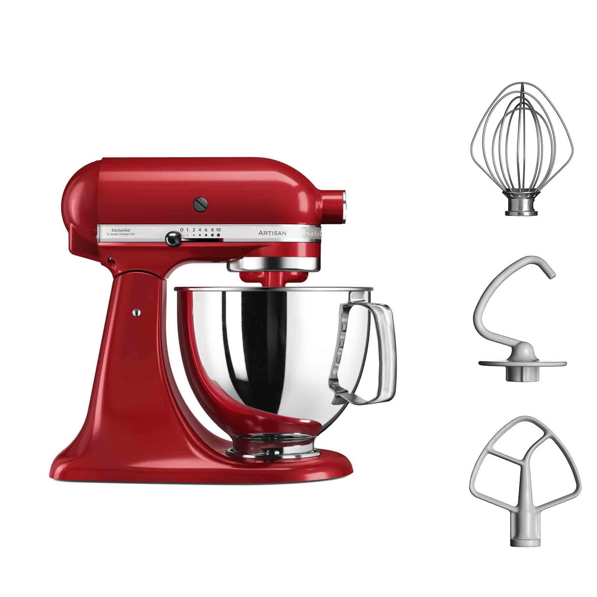 KitchenAid 4.8 Litre Artisan Stand Mixer in Empire Red - 5KSM125BER image 0