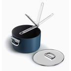 Joseph Joseph Space Folding Handle Ceramic Non-stick 23cm Blue Saucepan & Lid - 45039 image 0