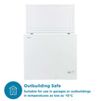Sensis RFCHT01F196EW 91.5cm Wide Chest Freezer, Outbuilding-safe, White